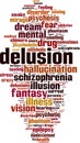 Delusion word cloud Royalty Free Stock Photo