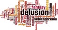 Delusion word cloud Royalty Free Stock Photo