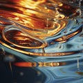 Illuminated Reflections: Abstract Art in Light and Water. Generative AI Royalty Free Stock Photo