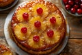 a scrumptious crushed pineapple upside-down cake