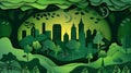 Papercut Ecosystem: Harmony in Urban Greenery