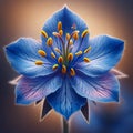 Symmetrical Splendor: Close-up of a Captivating Spiderwort Blossom. Flower Background