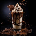 Chocolate Milkshake splashes with pure joy