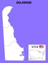 Delware map. Delware in USA. District map Royalty Free Stock Photo