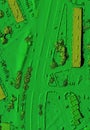 Digital elevation model of an urban area