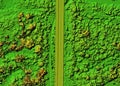 Digital elevation model of a road