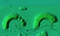 Digital elevation model of a mine machinery