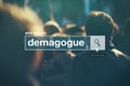 Demagogue - web search bar glossary term