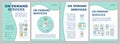 On demand economy brochure template layout. Customer services flyer, booklet, leaflet print design with linear