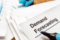 Demand forecasting report with charts Royalty Free Stock Photo