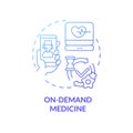 On-demand medicine blue gradient concept icon