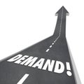 Demand Rising Word Road Going Up Increasing Improving Royalty Free Stock Photo