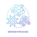 Demand for UCaaS blue gradient concept icon Royalty Free Stock Photo
