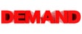 DEMAND word isolated  on white background 3d rendering Royalty Free Stock Photo