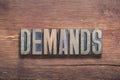 Demands word wood Royalty Free Stock Photo