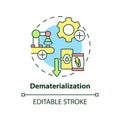 Dematerialization concept icon