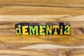 Dementia alzheimer disease elderly brain memory loss Royalty Free Stock Photo