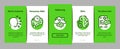 Dementia Brain Disease Onboarding Elements Icons Set Vector