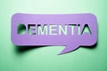 Dementia Memory Loss Speech Bubble Sign Royalty Free Stock Photo