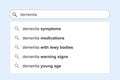 Dementia mental health search results