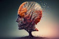 Dementia treatment and treatment concept Alzheimer`s memory brain as old tree recovery