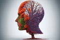 Dementia treatment and treatment concept Alzheimer`s memory brain as old tree recovery