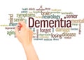 Dementia word cloud hand writing concept Royalty Free Stock Photo