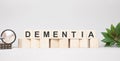 DEMENTIA word made with wooden blocks concept