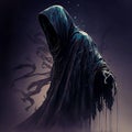 Dementor from harry potter floating digital art Royalty Free Stock Photo