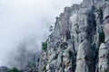 Demerdji mountain with low lying clouds, Crimea