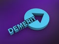 demerit word on purple