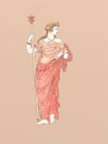 Demeter with Scepter based on ancient greek ceramics