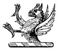 Demi-Griffin Crest is used to express the horns, vintage engraving