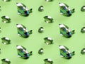 3Demian seamless pattern green diamonds on green background