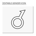 Demiboy symbol line icon Royalty Free Stock Photo