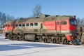 Demilitarized diesel locomotive DM62, Sortavala station Royalty Free Stock Photo