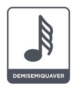 demisemiquaver icon in trendy design style. demisemiquaver icon isolated on white background. demisemiquaver vector icon simple