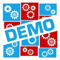 Demo Blue Red Gears Grid Badge Style