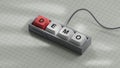Demo. Computer keyboard keys form the word Demo. An extensive concept of the word demo applied in different fields of activity Royalty Free Stock Photo
