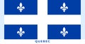National flag of Quebec. Vector illustration Royalty Free Stock Photo