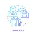 Democracy blue gradient concept icon Royalty Free Stock Photo