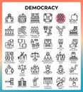 Democracy concept icons