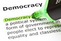 Democracy Definition Royalty Free Stock Photo