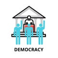 Democracy icon concept, politics collection Royalty Free Stock Photo