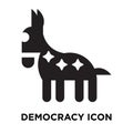 Democracy icon vector isolated on white background, logo concept