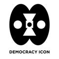 Democracy icon vector isolated on white background, logo concept