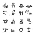 Democracy icons Royalty Free Stock Photo