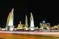 Democracy Monument in Bangkok, Thailand. The box in the middle represents the holding of Thai constitution