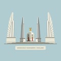 Democracy monument, bangkok, thailand. landmark vector