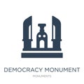democracy monument icon in trendy design style. democracy monument icon isolated on white background. democracy monument vector